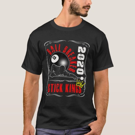 8 Ball Pool Billiards  Stick King Player Tea   1 T-Shirt (Vorderseite)
