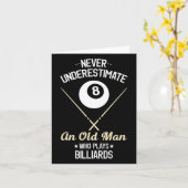 8 Ball Pool Funny Billiard Player Lover Vater Gesc Karte (Gelbe Blume)