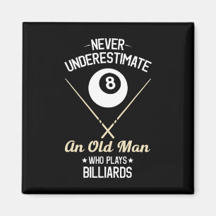 8 Ball Pool Funny Billiard Player Lover Vater Gesc Magnet
