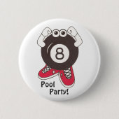 8 Ball-Pool Partier Knopf Button (Vorderseite)