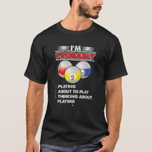 8 Ball Pool Player Billiards Neue Geschenke Idee T-Shirt