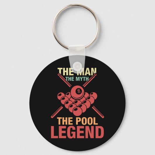 8 Ball-Pool-Player Der Mann, der Mythos des Pools  Schlüsselanhänger (Vorderseite)