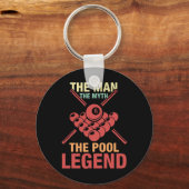 8 Ball-Pool-Player Der Mann, der Mythos des Pools  Schlüsselanhänger (Vorderseite)