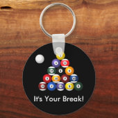 8-Ball-Rack-Schlüsselanhänger Schlüsselanhänger (Vorderseite)
