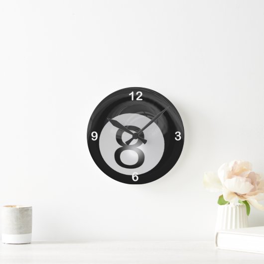 8 Ball Runde Wanduhr (Zuhause)
