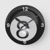 8 Ball Runde Wanduhr (Vorderseite)