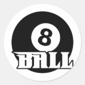 8 Ball Runder Aufkleber (Vorderseite)