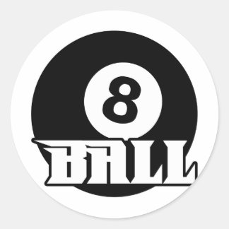 8 Ball Runder Aufkleber