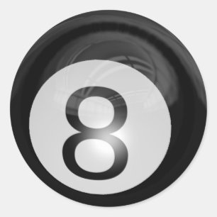 8 Ball Runder Aufkleber