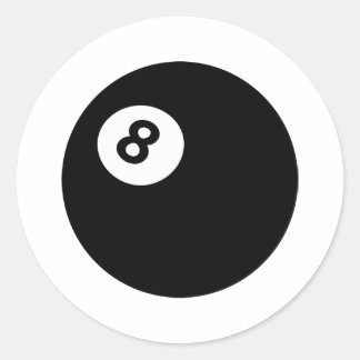 8 Ball Runder Aufkleber