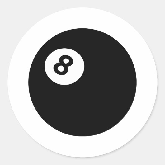 8 Ball Runder Aufkleber (Vorderseite)