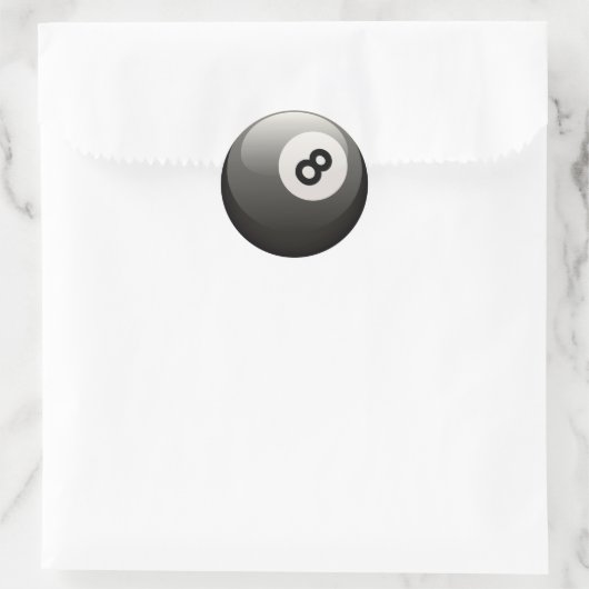 8 BALL RUNDER AUFKLEBER (Tasche)