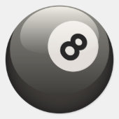8 BALL RUNDER AUFKLEBER (Vorderseite)