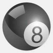 8 Ball Runder Aufkleber (Vorderseite)