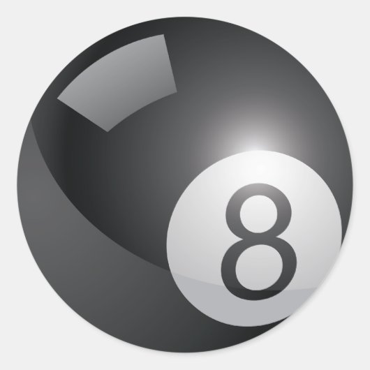 8 Ball Runder Aufkleber (Vorderseite)