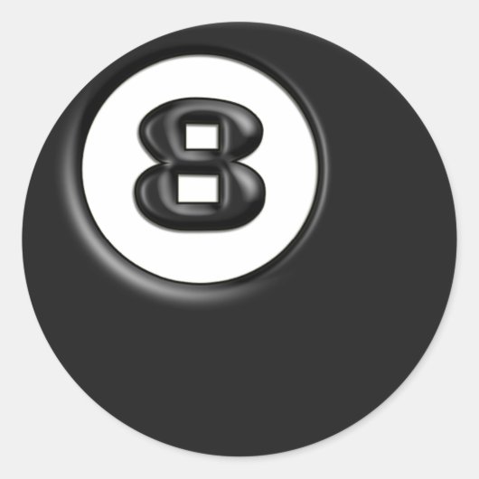 8 BALL RUNDER AUFKLEBER (Vorderseite)