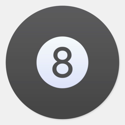 8 Ball Runder Aufkleber (Vorderseite)