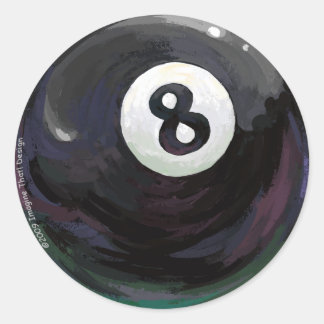 8 Ball Runder Aufkleber