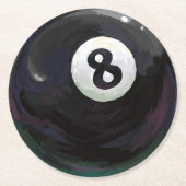 8 Ball Runder Pappuntersetzer (Vorderseite)
