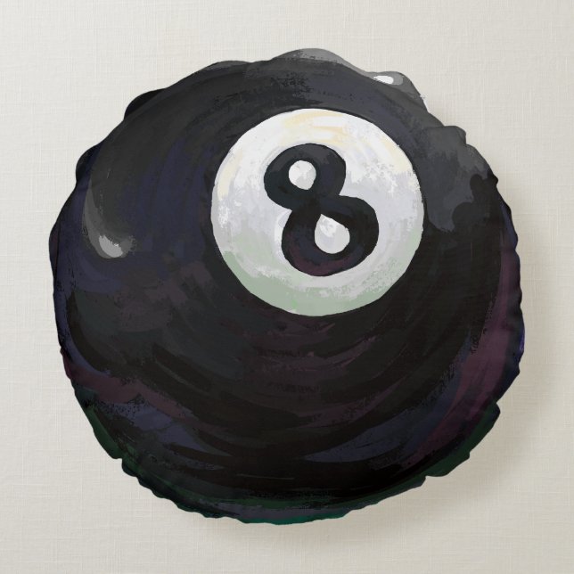 8 Ball Rundes Kissen (Rückseite)