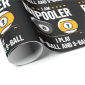 8 Ball und 9 Ball Spaß Funny Billiard Geschenkpapier (Rolleneckpunkt)