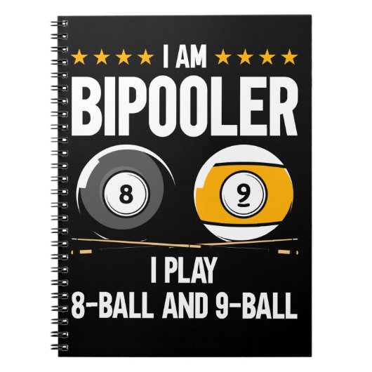 8 Ball und 9 Ball Spaß Funny Billiard Notizblock (Vorderseite)