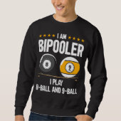 8 Ball und 9 Ball Spaß Funny Billiard Sweatshirt (Vorderseite)