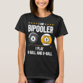 8 Ball und 9 Ball Spaß Funny Billiard T-Shirt (Vorderseite)