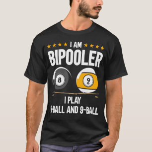 8 Ball und 9 Ball Spaß Funny Billiard T-Shirt