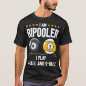 8 Ball und 9 Ball Spaß Funny Billiard T-Shirt (Vorderseite)