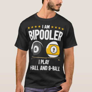 8 Ball und 9 Ball Spaß Funny Billiard T-Shirt