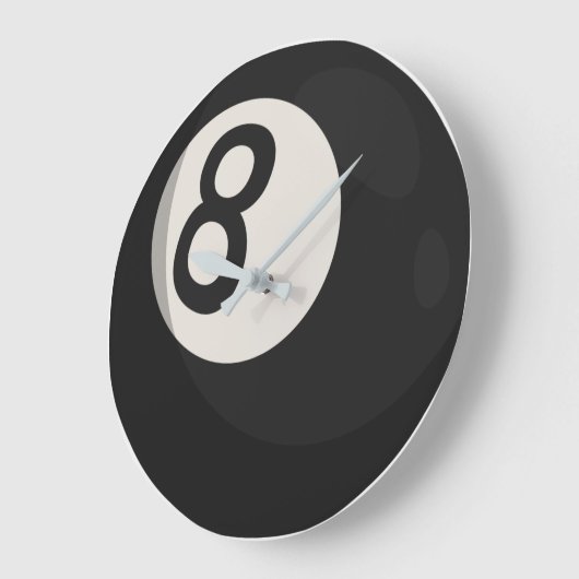 8 Ball Wall Clock Große Wanduhr (Winkel)