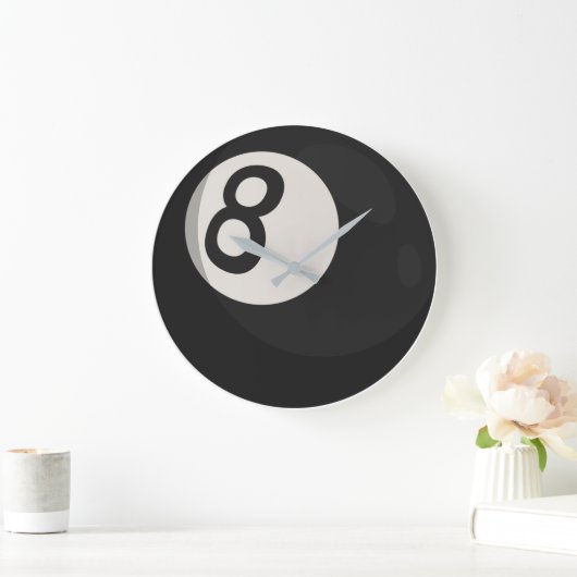 8 Ball Wall Clock Große Wanduhr (Zuhause)