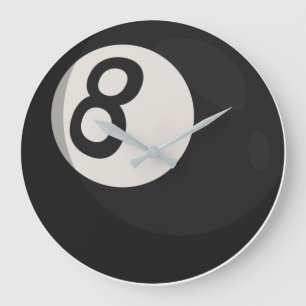 8 Ball Wall Clock Große Wanduhr