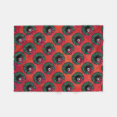 8 Ball Weihnachtskranz Fleecedecke (Vorderseite (Horizontal))