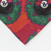 8 Ball Weihnachtskranz Fleecedecke (Ecke)