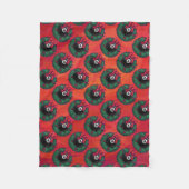 8 Ball Weihnachtskranz Fleecedecke (Vorderseite)