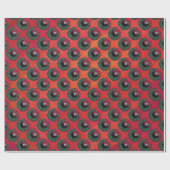 8 Ball Weihnachtsrad Red Geschenkpapier (Flach)