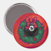 8 Ball Weihnachtsrad Red Magnet (Vorderseite/Rückseite)