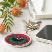 8 Ball Weihnachtsrad Red Schlüsselanhänger (Seite)