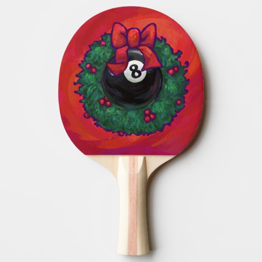 8 Ball Weihnachtsrad Red Tischtennis Schläger (Rückseite)