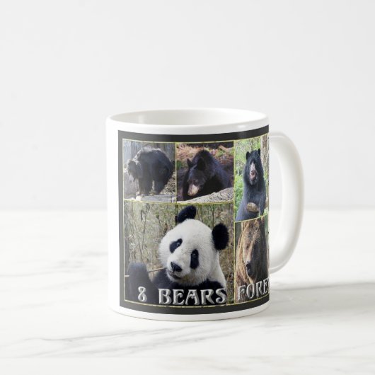 8 BÄREN FÜR IMMER KAFFEETASSE (VorderseiteRechts)