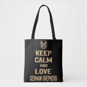 8 Behalt Ruhe und Liebe Deutscher Schäferhund Tasche
