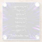 8 Bejahungen für Überfluss und Erfolg Glasuntersetzer (Rückseite)