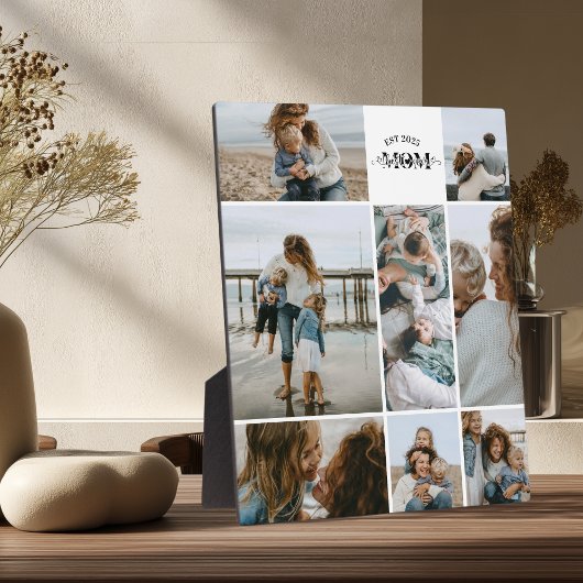 8 Benutzerdefinierte Fotocollage Beste Mutter über Fotoplatte