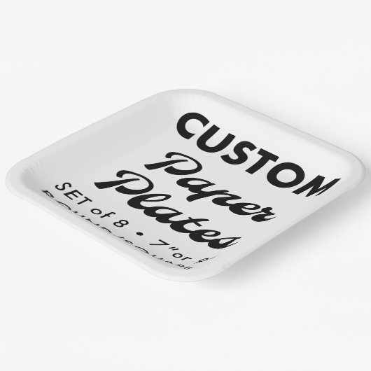 8 Benutzerdefinierte Personalisierte GRILLEN 9" Te Pappteller (Gewinkelt)