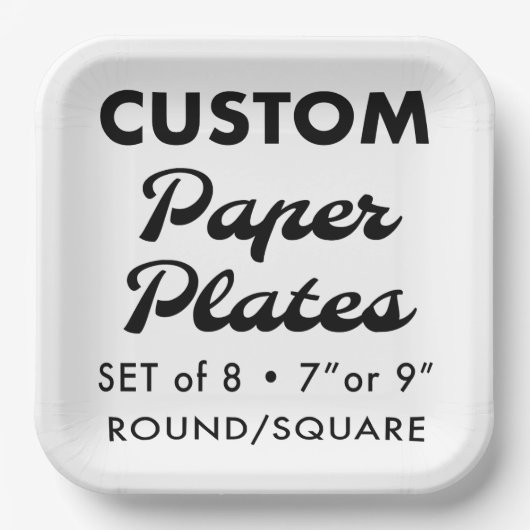 8 Benutzerdefinierte Personalisierte GRILLEN 9" Te Pappteller (Vorderseite)