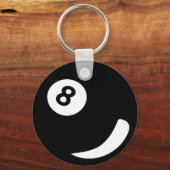 8 Billardkugel schwarze Billard Billard Schlüsselanhänger (Vorderseite)