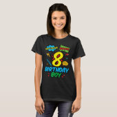 8 Birthday Boy Comic Cool 8th Bday Superhero Party T-Shirt (Vorne ganz)