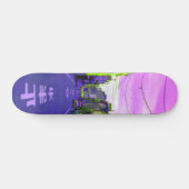 8 Bit 16 Bit Retro Art Pixel in Tokio Tokyo Stil Skateboard (Horizontal)